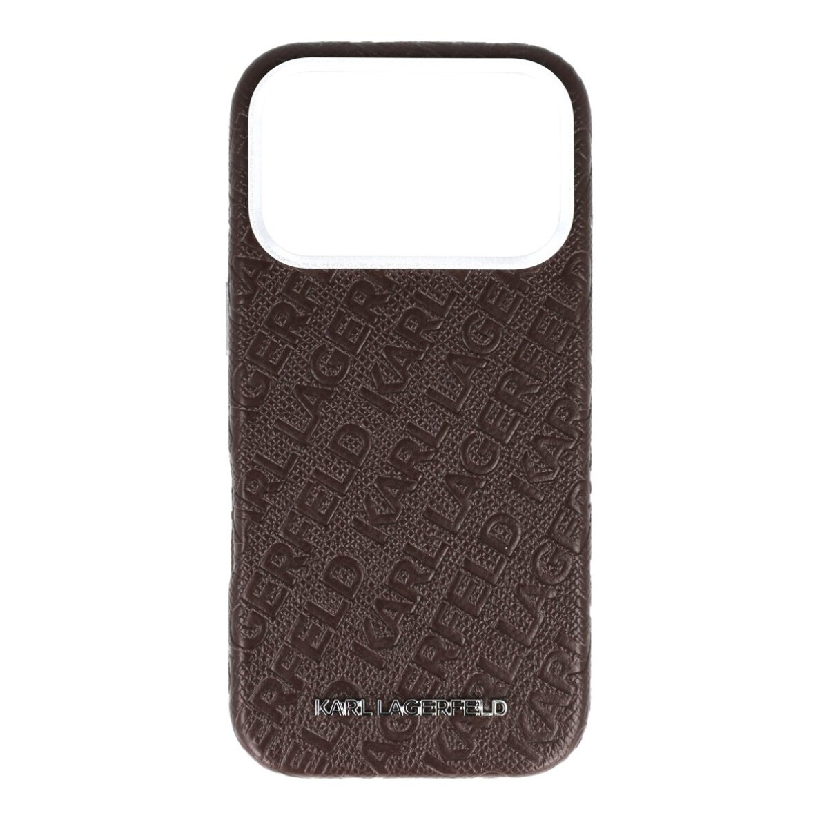iPhone 17 PRO brown MagSafe PU Stamped Karl AO KARL LAGERFELD nugarėlė