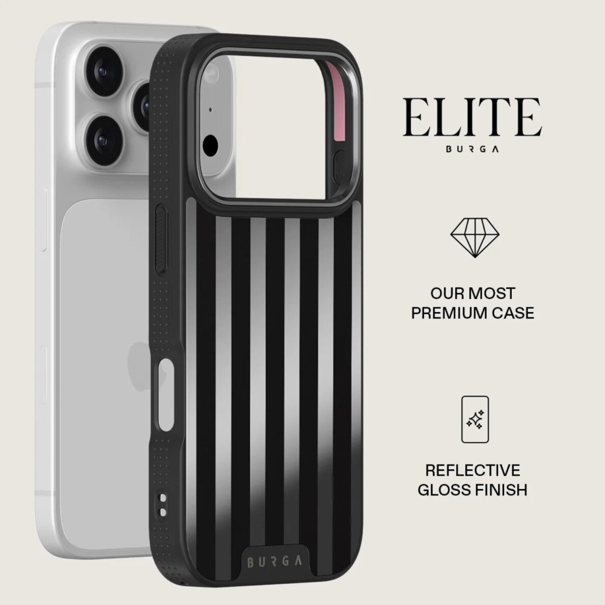 iPhone 17 PRO Elite Mirror Gunmetal Magsafe Prophecy BURGA nugarėlė 1