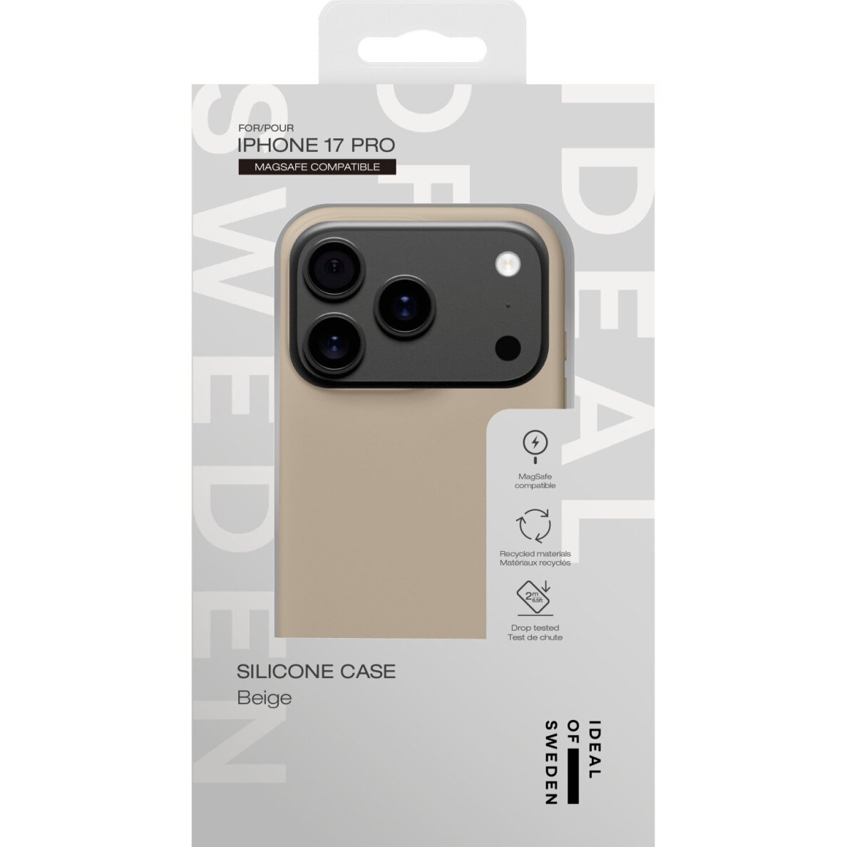 iPhone 17 PRO iDeal Of Sweden Silicone MagSafe Beige nugarėlė 4