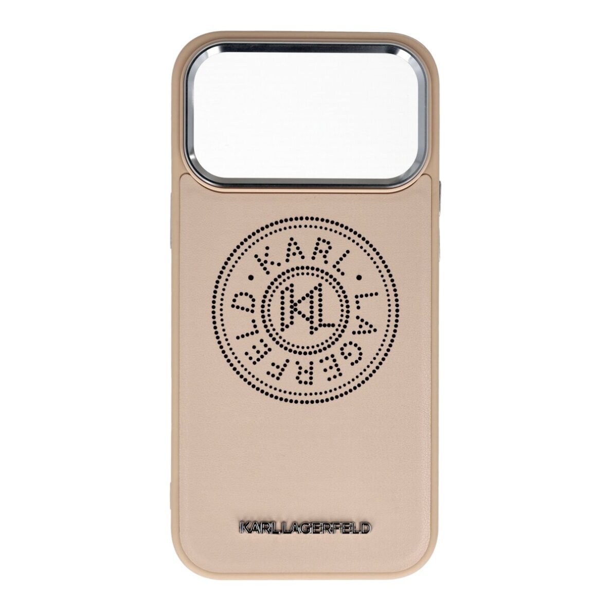 iPhone 17 PRO MAX beige MagSafe PU Point & Metal Logo KARL LAGERFELD nugarėlė