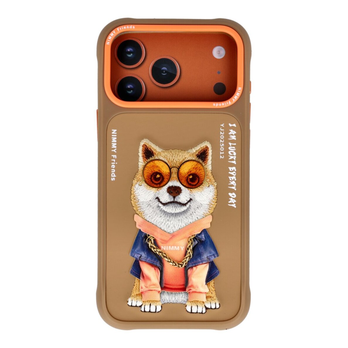 iPhone 17 PRO MAX beige NIMMY Shiba with Glasses nugarėlė