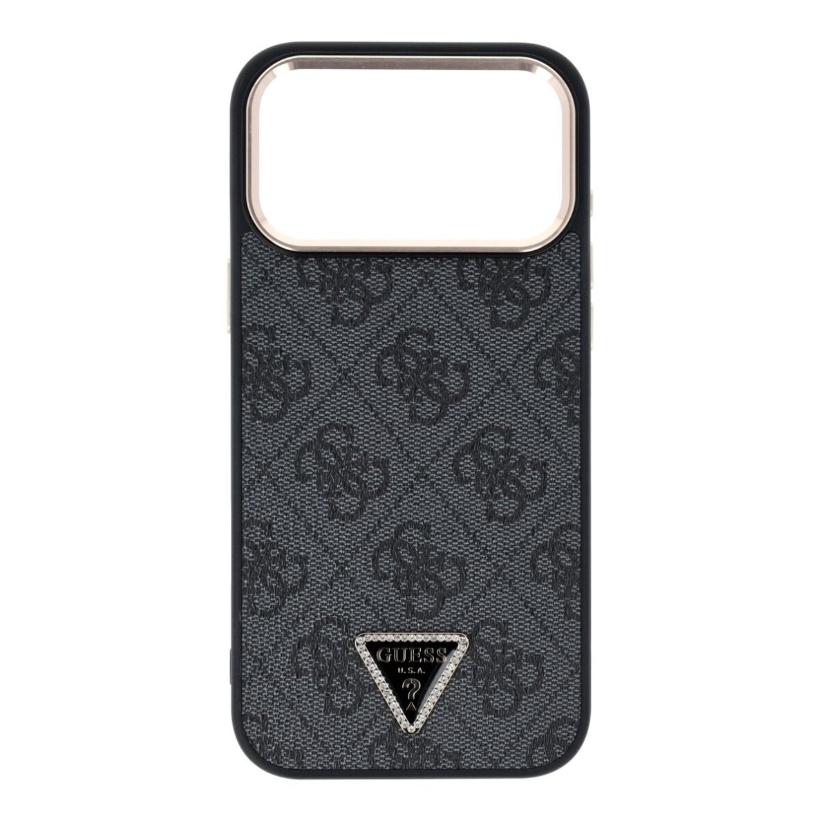 iPhone 17 PRO MAX black MagSafe PU 4G Triangle Logo GD GUESS nugarėlė