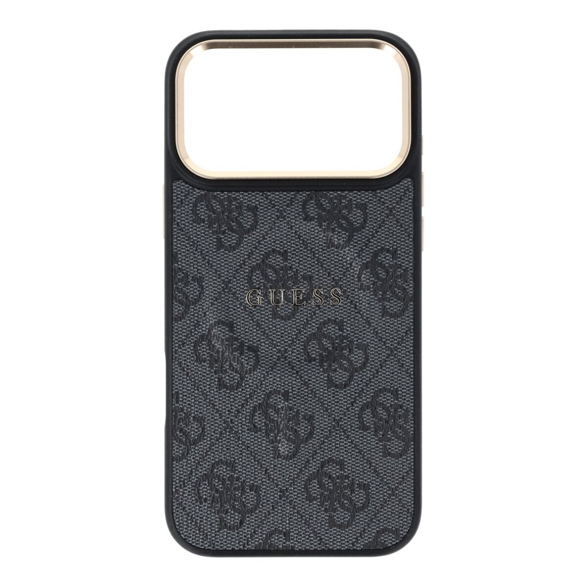 iPhone 17 PRO MAX black MagSafe PU Leather 4G Gold GUESS nugarėlė