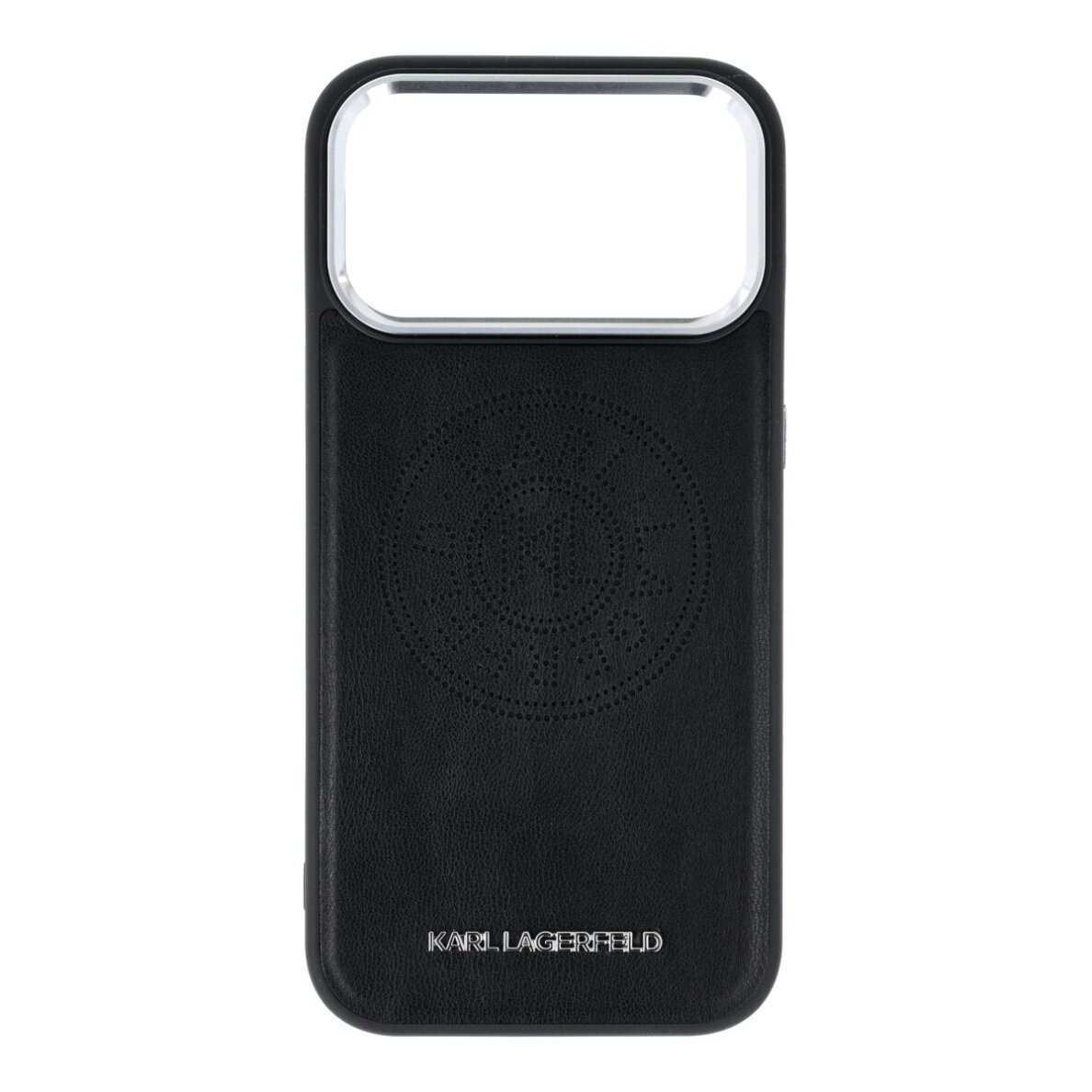 iPhone 17 PRO MAX black MagSafe PU Point & Metal Logo KARL LAGERFELD nugarėlė