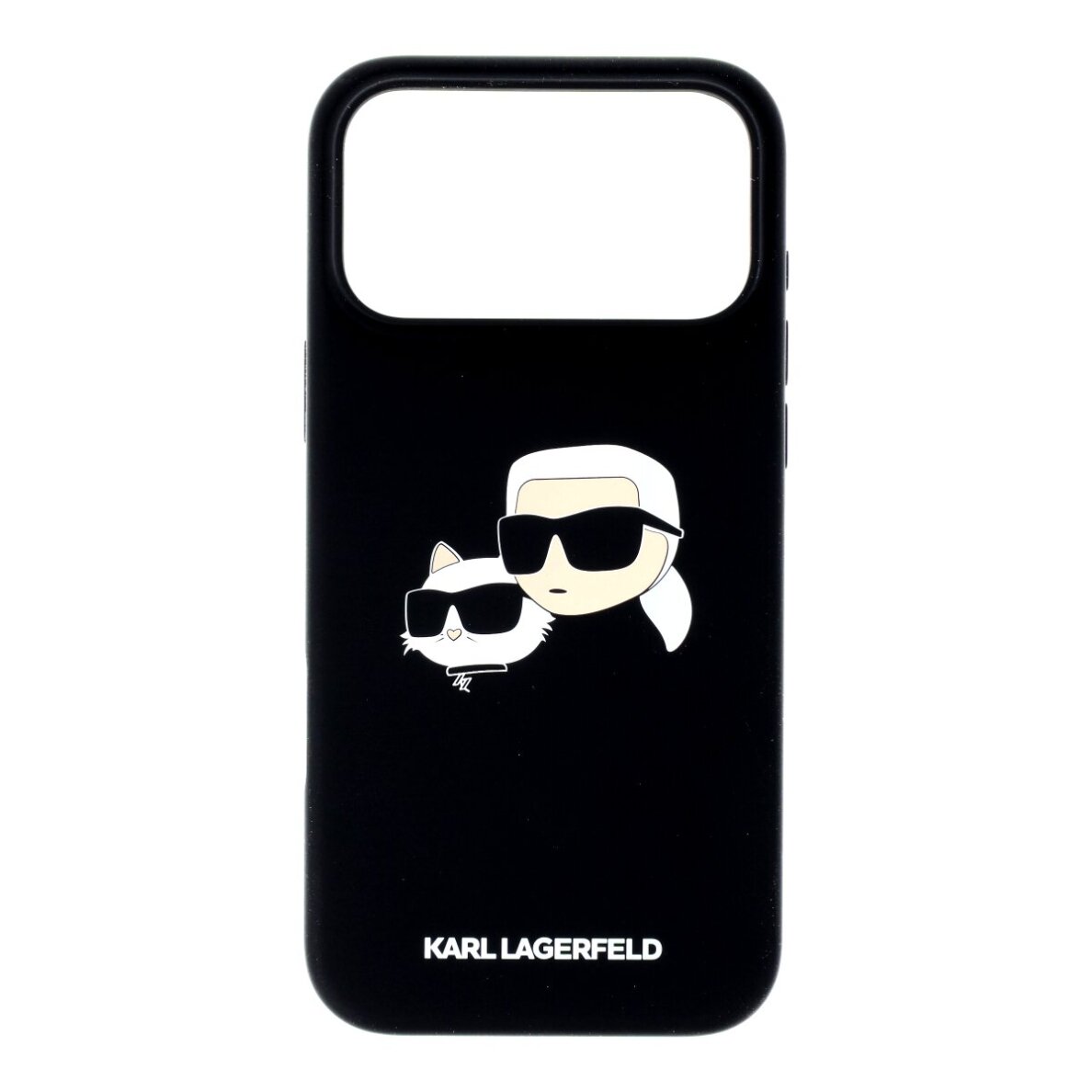 iPhone 17 PRO MAX black MagSafe Silicone Double Heads KARL LAGERFELD nugarėlė