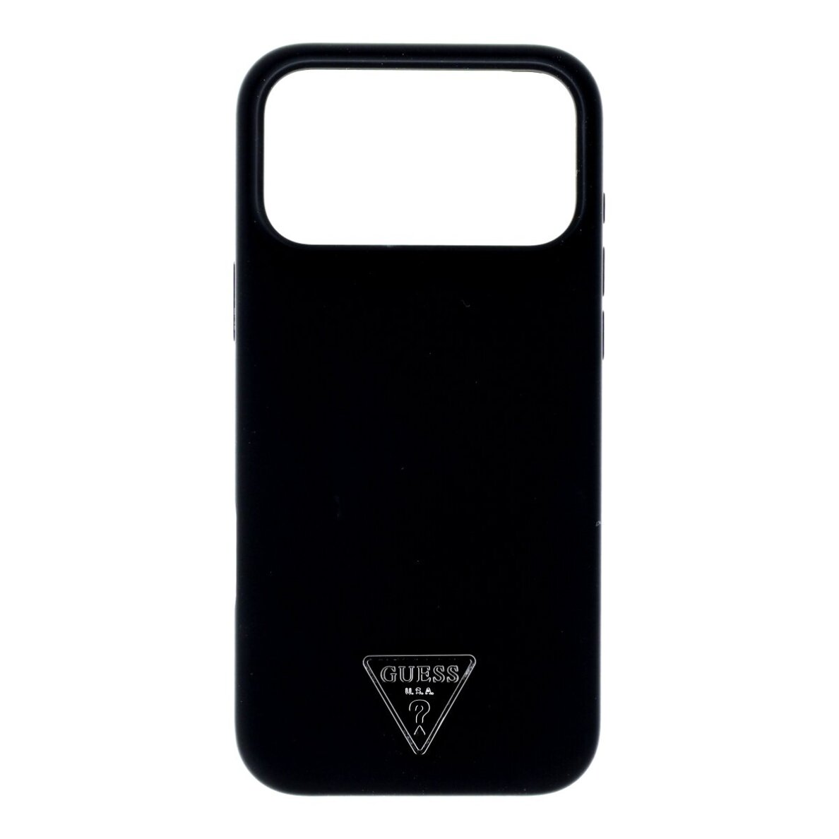 iPhone 17 PRO MAX black MagSafe Silicone Triangle Logo GUESS nugarėlė