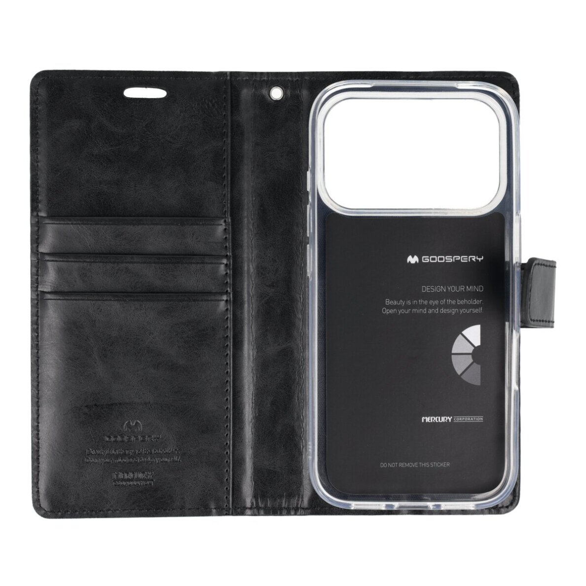 iPhone 17 PRO MAX black MERCURY MAG BLUE MOON dėklas 1