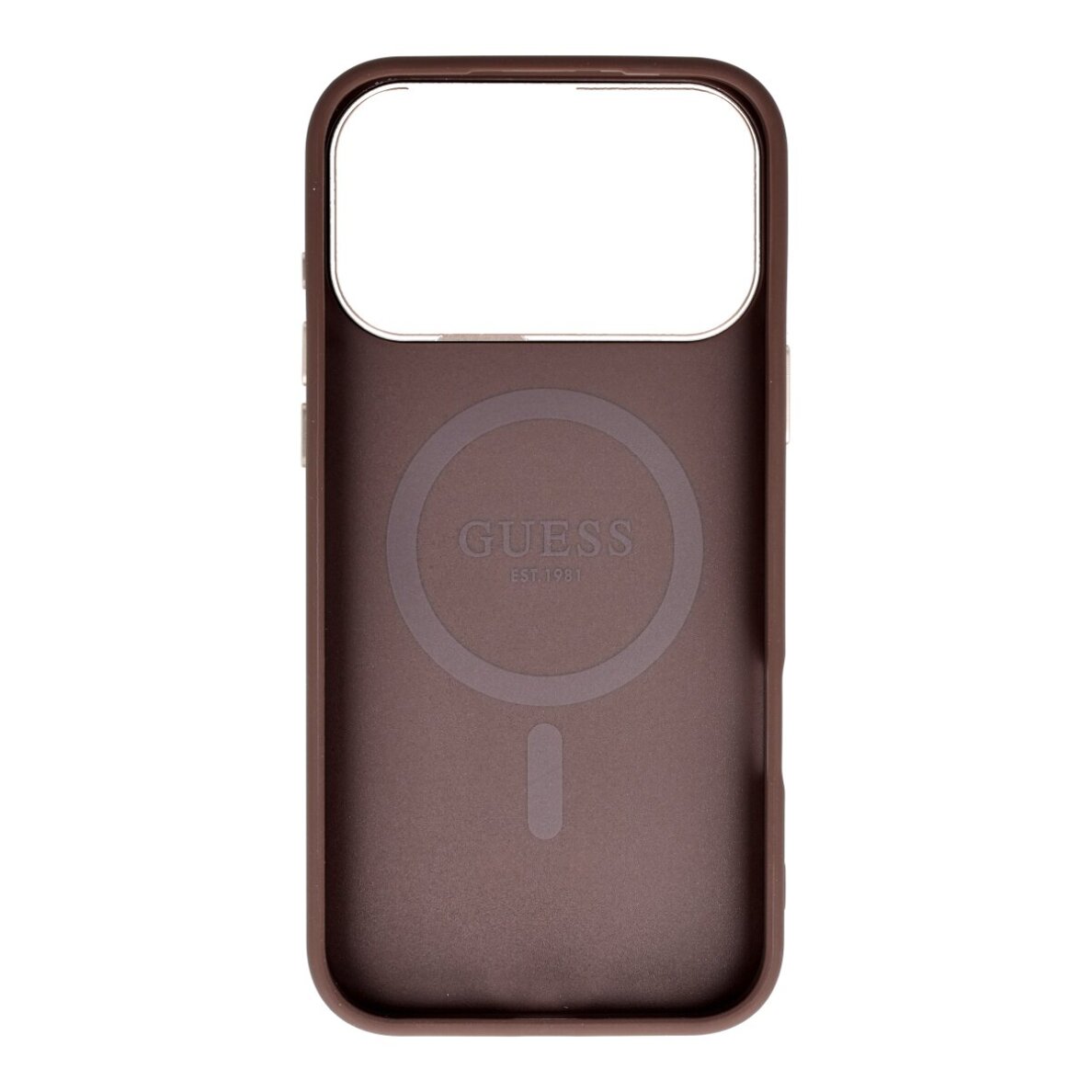 iPhone 17 PRO MAX brown MagSafe PU 4G Triangle Logo GD GUESS nugarėlė 1