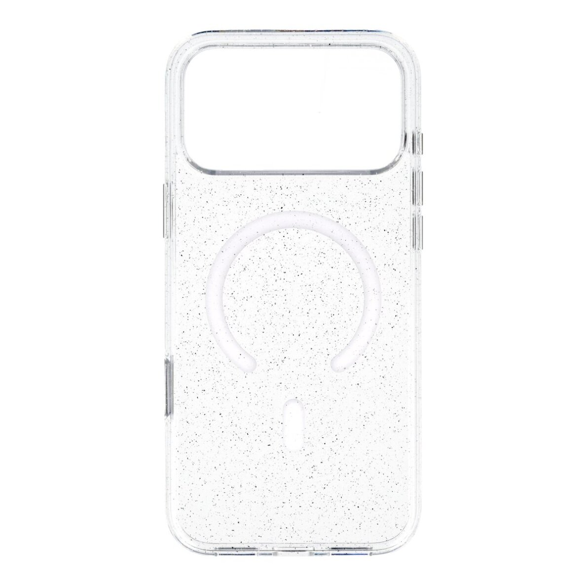 iPhone 17 PRO MAX clear glitter MagSafe Mr. Monkey Camera Button nugarėlė