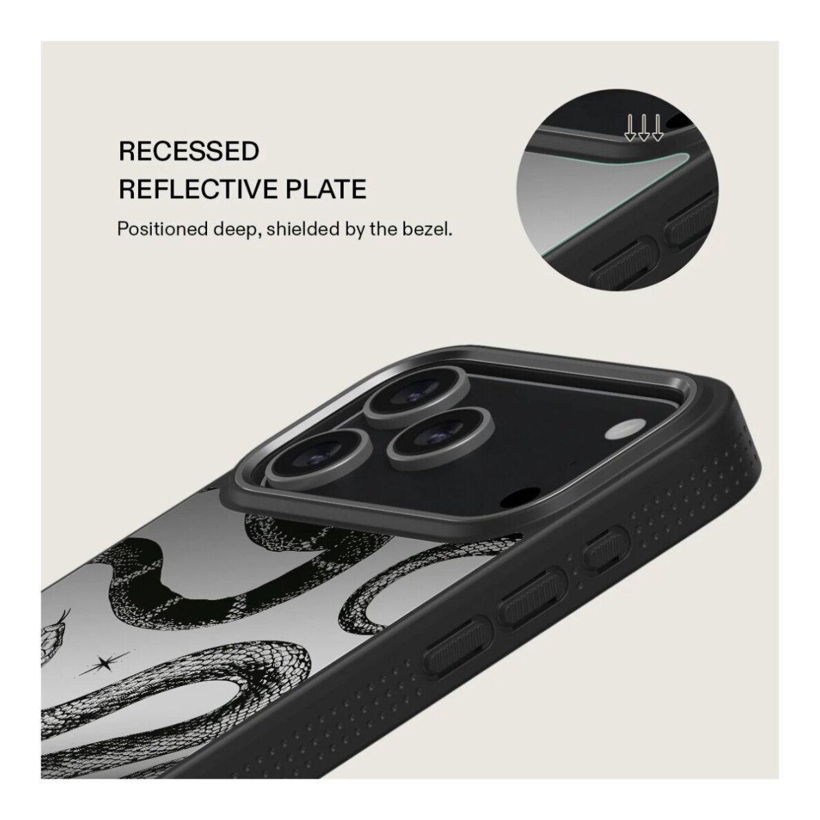 iPhone 17 PRO MAX Elite Mirror Gunmetal MagSafe Poison BURGA nugarėlė 3