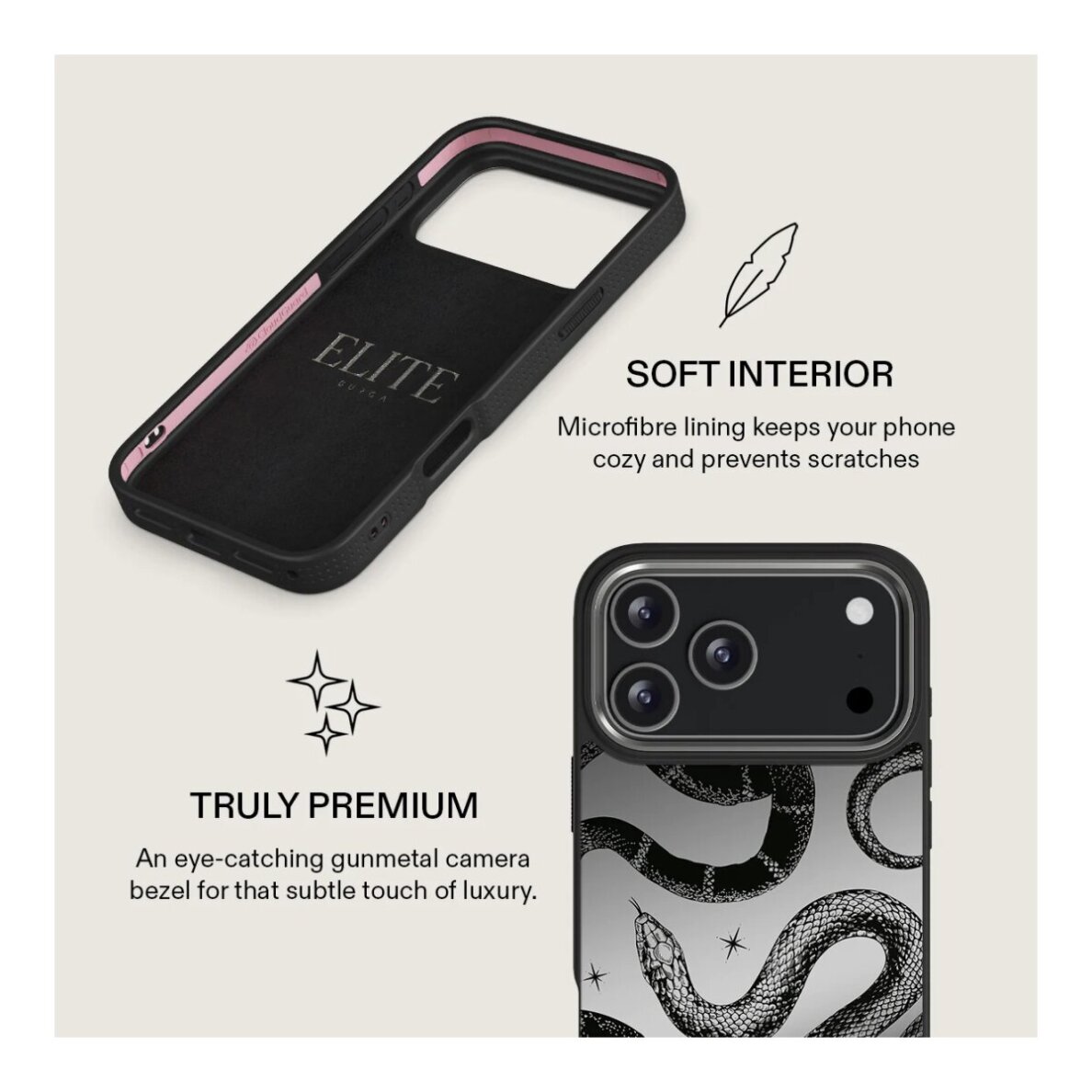 iPhone 17 PRO MAX Elite Mirror Gunmetal MagSafe Poison BURGA nugarėlė 7