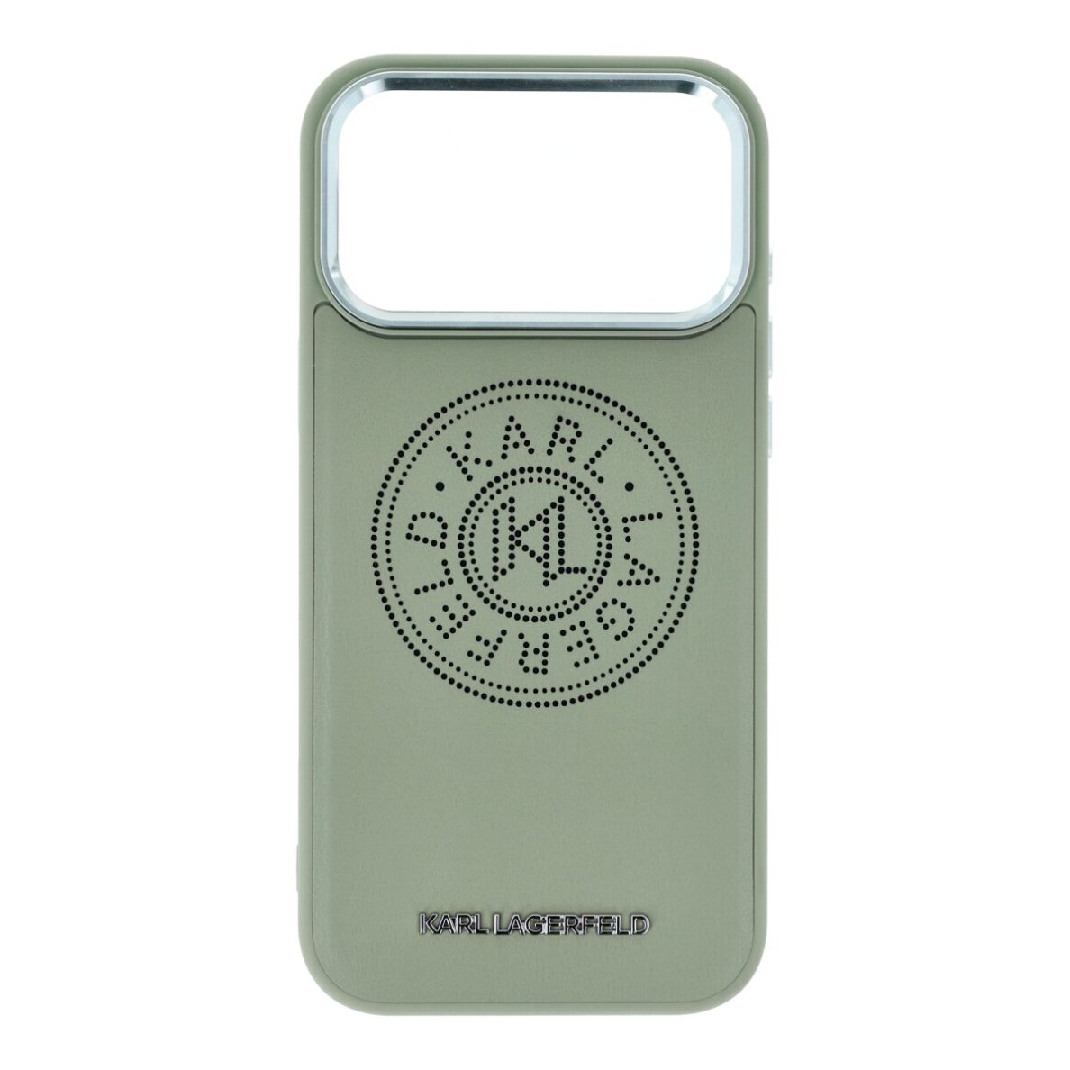 iPhone 17 PRO MAX green MagSafe PU Point & Metal Logo KARL LAGERFELD nugarėlė