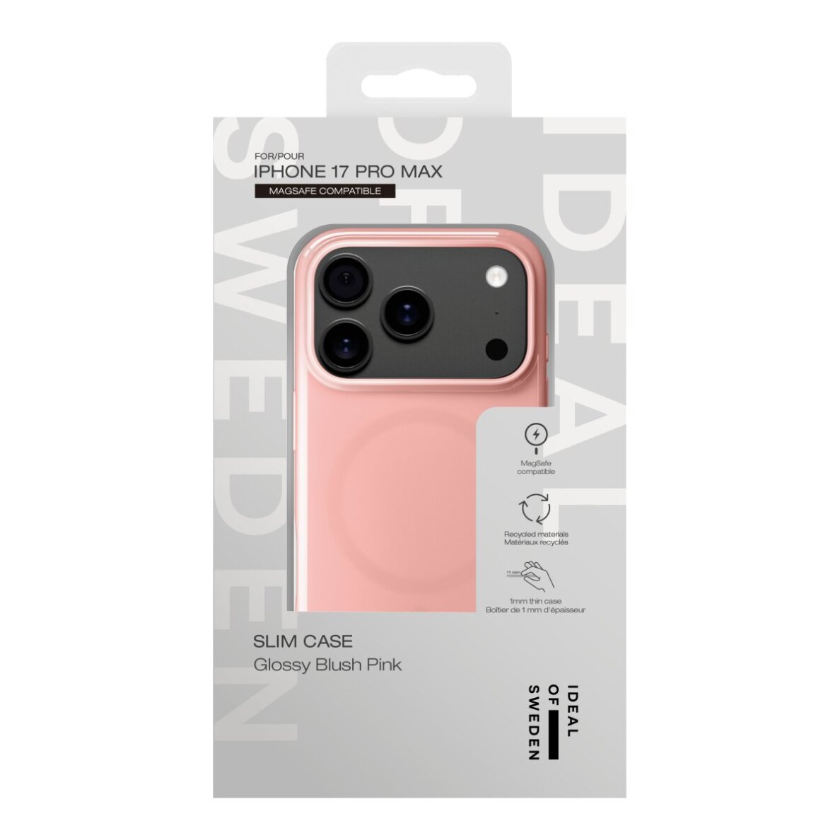 iPhone 17 PRO MAX iDeal Of Sweden Slim MagSafe Glossy Blush Pink nugarėlė 3