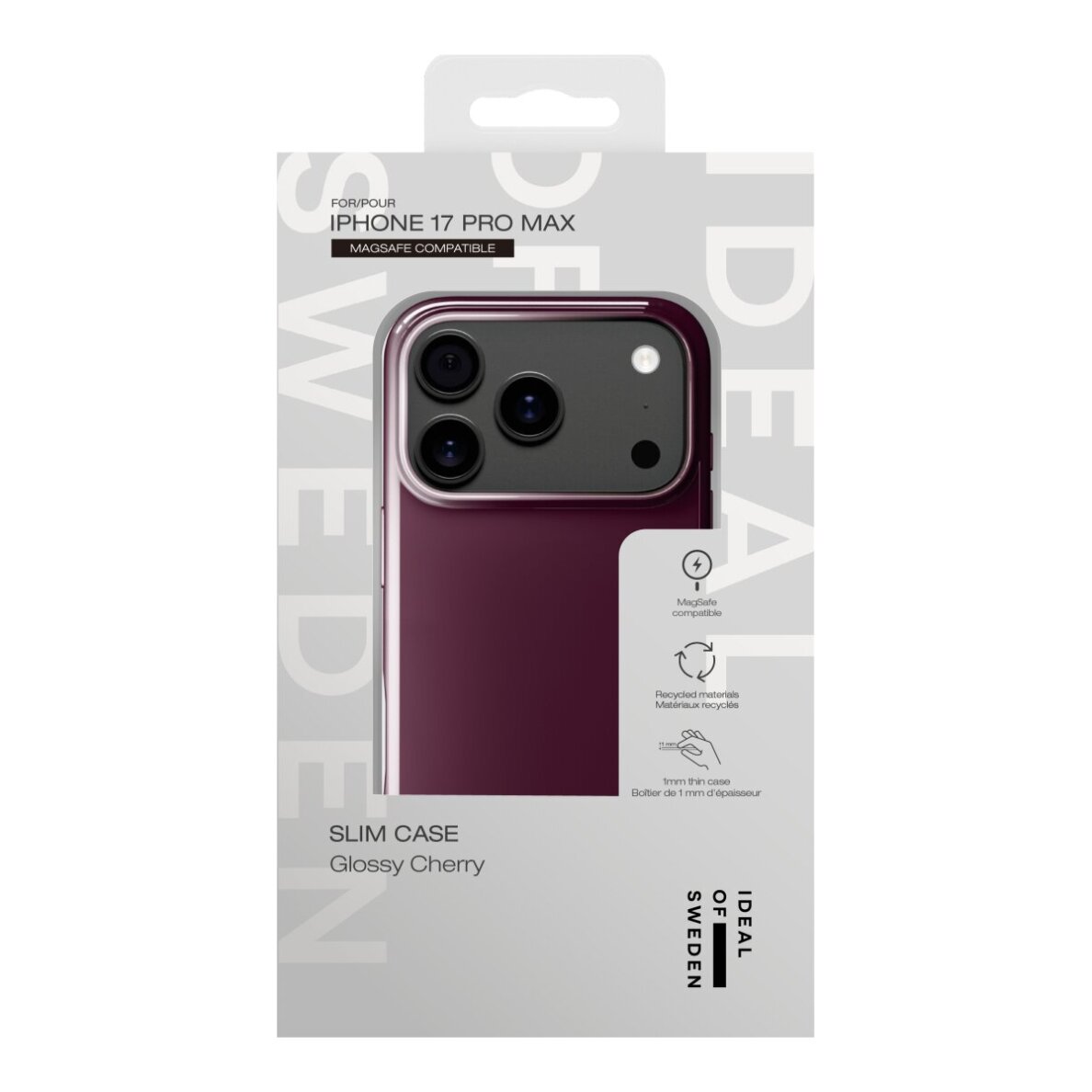 iPhone 17 PRO MAX iDeal Of Sweden Slim MagSafe Glossy Cherry nugarėlė 3