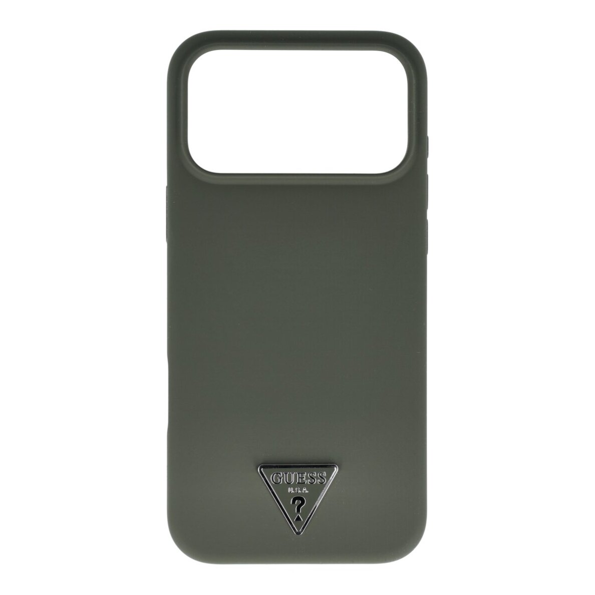 iPhone 17 PRO MAX khaki MagSafe Silicone Triangle Logo GUESS nugarėlė