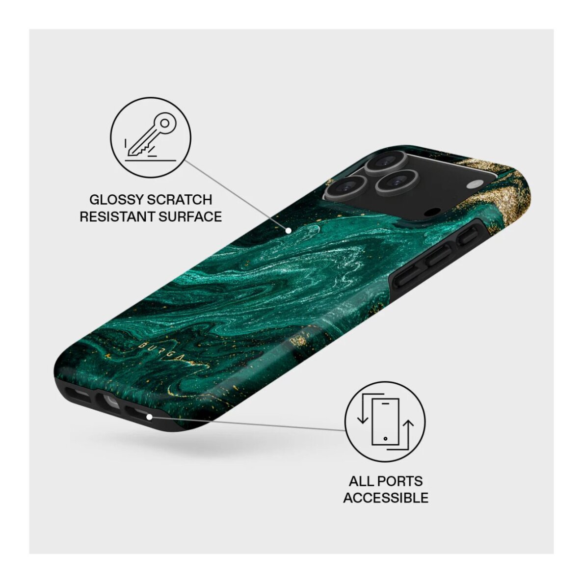 iPhone 17 PRO MAX MagSafe Emerald Pool Tough BURGA nugarėlė 2