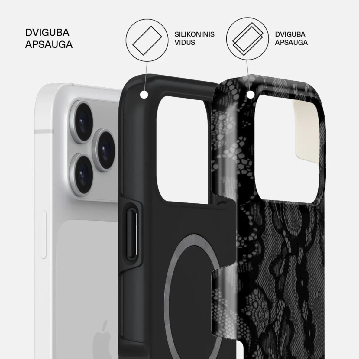 iPhone 17 PRO MAX MagSafe Magnetic Tough BURGA nugarėlė 1