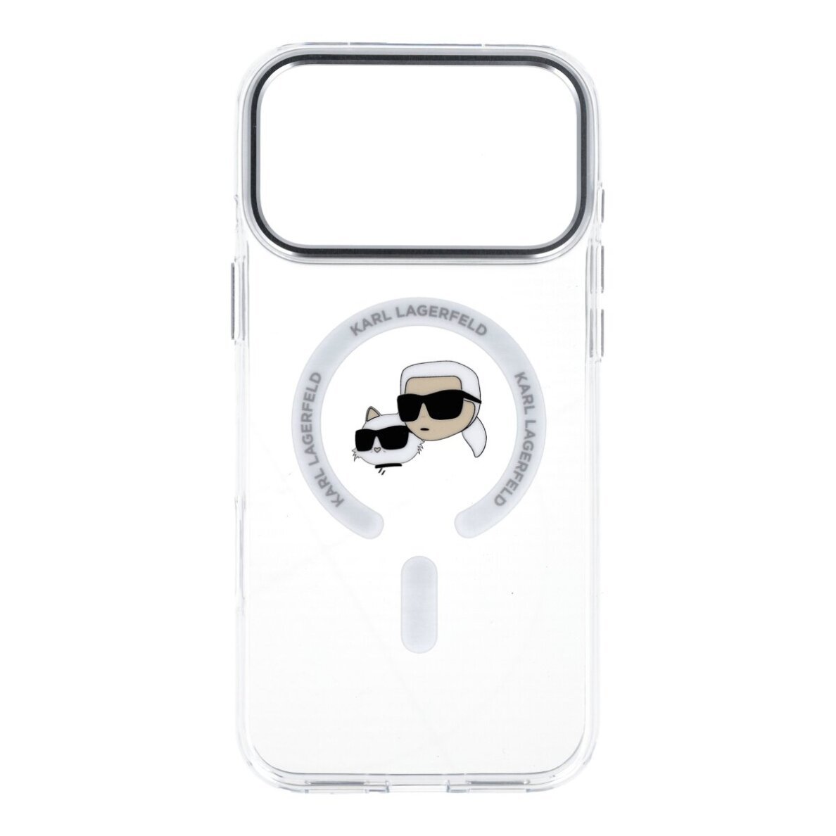 iPhone 17 PRO MAX white MagSafe IML Metal KC Heads KARL LAGERFELD nugarėlė