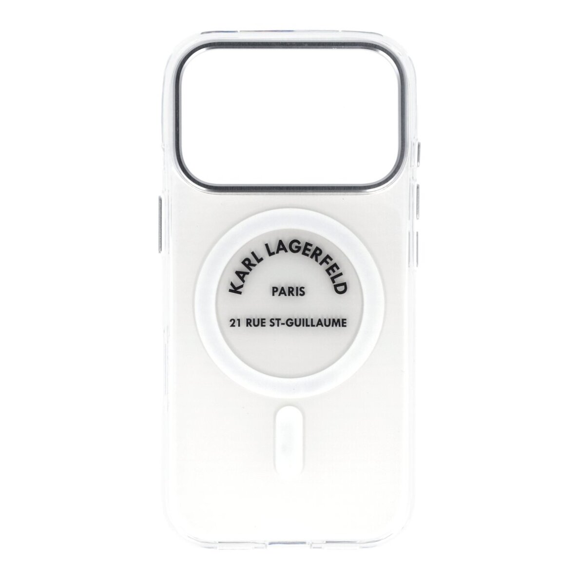 iPhone 17 PRO transparent MagSafe IML Karl RSG Logo KARL LAGERFELD nugarėlė