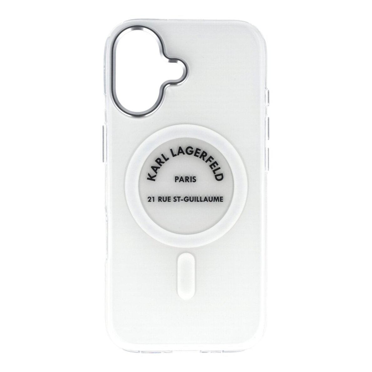 iPhone 17 transparent MagSafe IML Karl RSG Logo KARL LAGERFELD nugarėlė