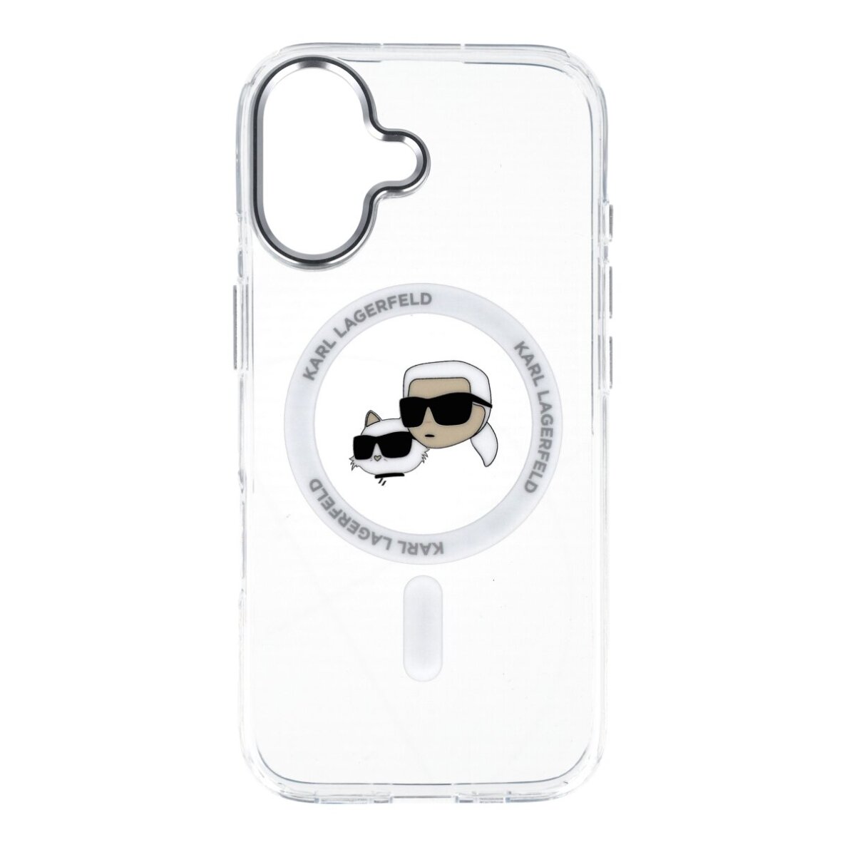 iPhone 17 white MagSafe IML Metal KC Heads KARL LAGERFELD nugarėlė