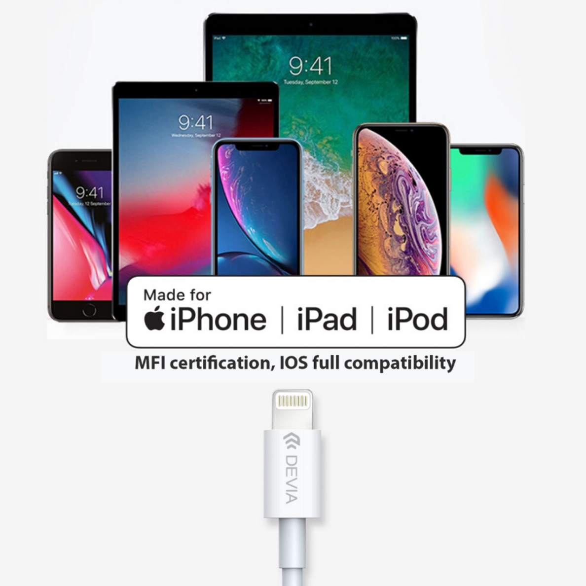 iPhone 5/6/7/8/X/11 SMART PD MFI 18W laidas DEVIA 12