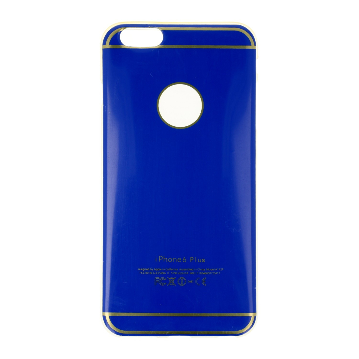 Iphone 6+ mėlyna su orgnaliais užrašais nugarėlė