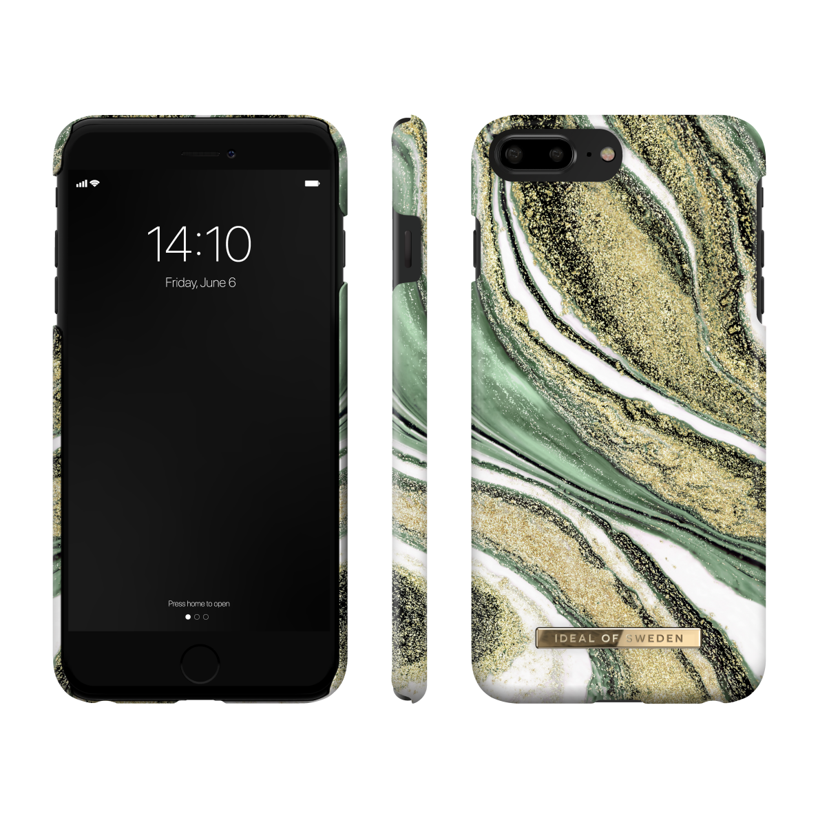 iPhone 6+/7+/8+ iDeal Of Sweden nugarėlė Cosmic Green Swirl 2