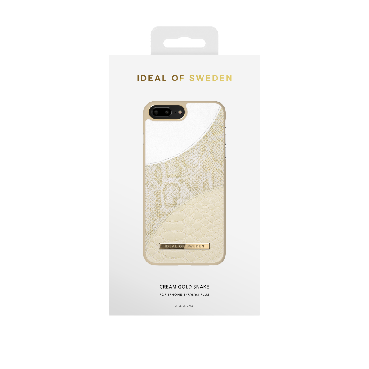 iPhone 6+/7+/8+ iDeal Of Sweden nugarėlė Cream Gold Snake 2 iPhone 6+/7+/8+ iDeal Of Sweden nugarėlė Cream Gold Snake 2