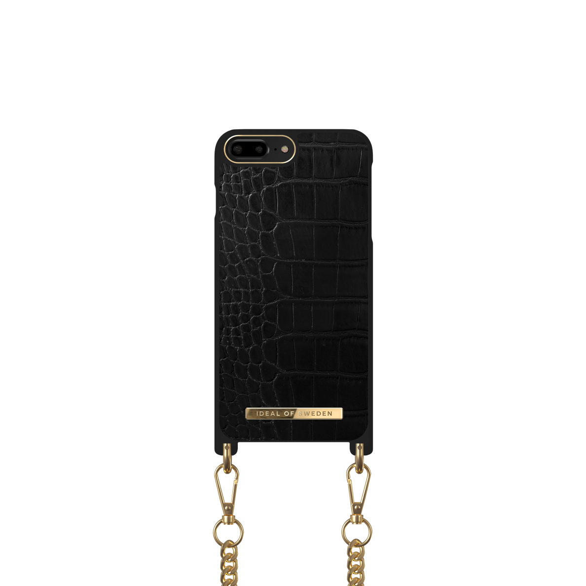 iPhone 6+/7+/8+ iDeal Of Sweden nugarėlė su grandinėle Jet Black Croco iPhone 6+/7+/8+ iDeal Of Sweden nugarėlė su grandinėle Jet Black Croco