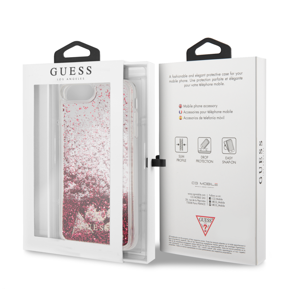 iPhone 6+/7+/8+ raudona GUESS nugarėlė GUHCI8LGLHFLRA 6