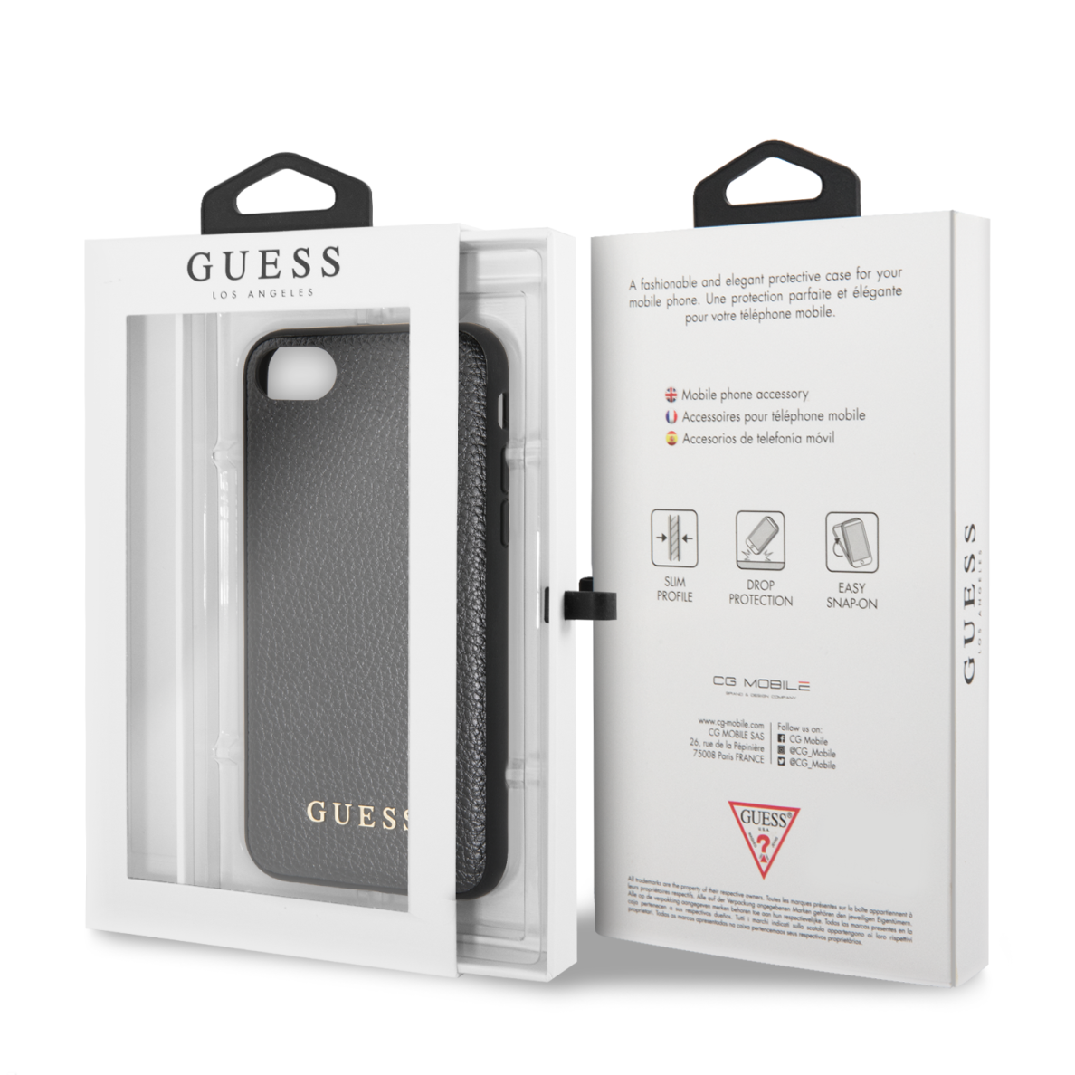 iPhone 6/7/8/SE 2020 juoda GUESS nugarėlė GUHCI8IGLBK 5