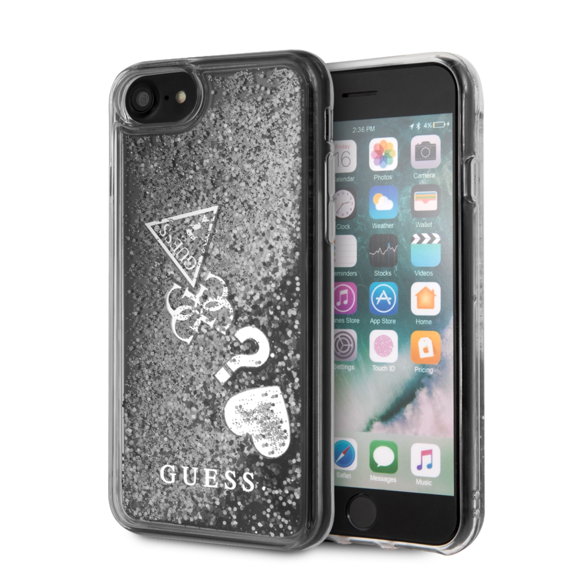 iPhone 6/7/8/SE 2020 silver GUESS nugarėlė GUHCI8GLHFLSI iPhone 6/7/8/SE 2020 silver GUESS nugarėlė GUHCI8GLHFLSI