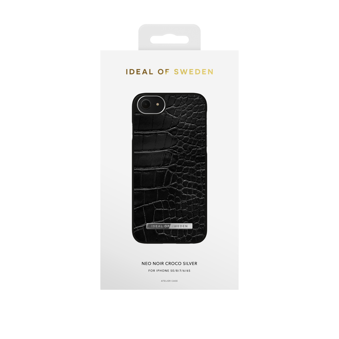 iPhone 6/7/8/SE 2020/SE 2022 iDeal Of Sweden Atelier nugarėlė Neo Noir Croco Silver 1