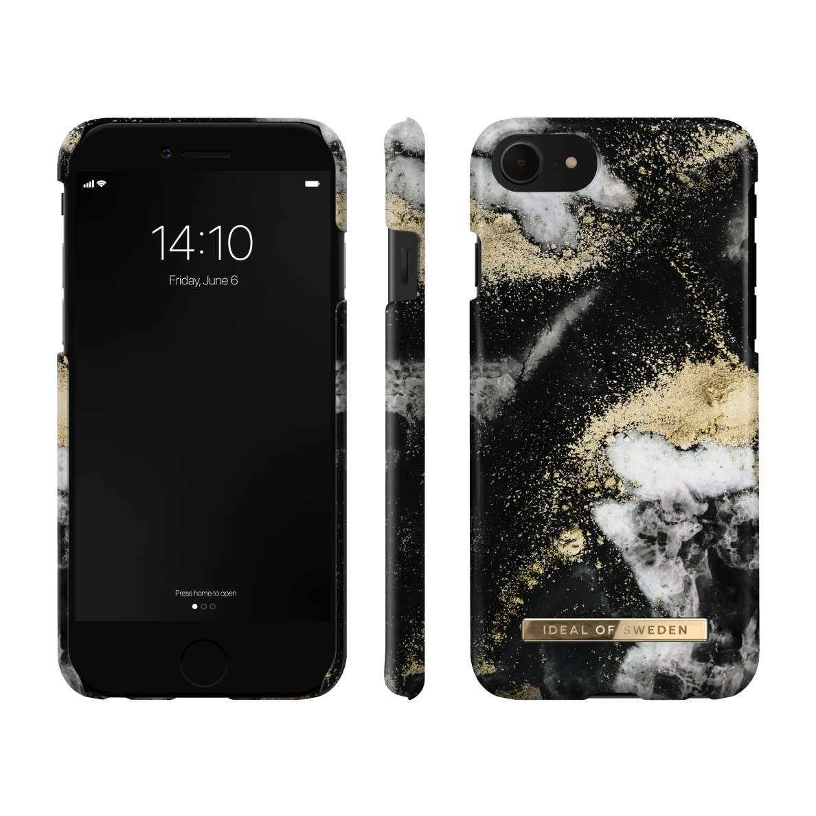 iPhone 6/7/8/SE 2020/SE 2022 iDeal Of Sweden nugarėlė Black Galaxy Marble 2