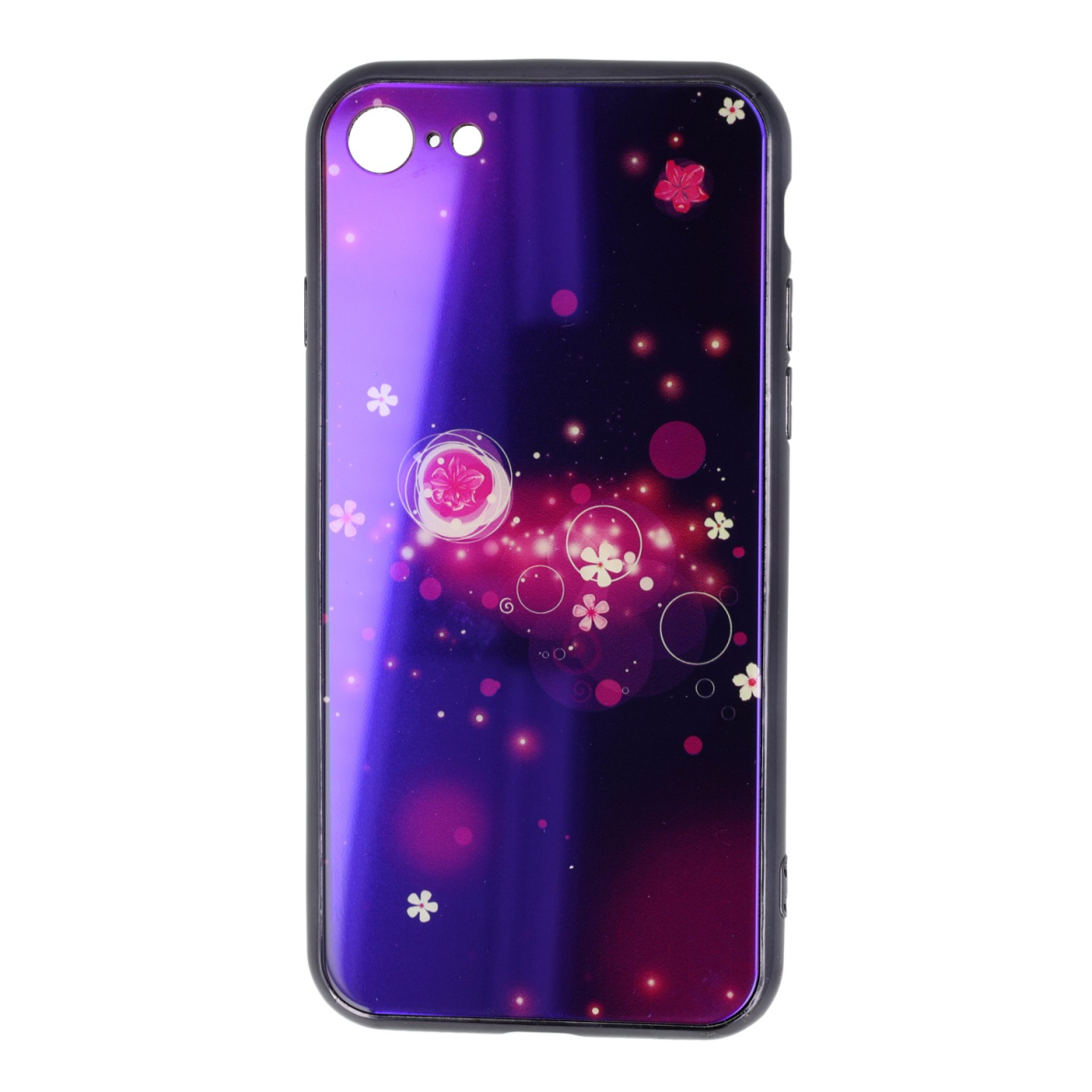 iPhone 7/8/SE 2020 BLUE RAY GLASS nugarėlė Bubbles&Flowers