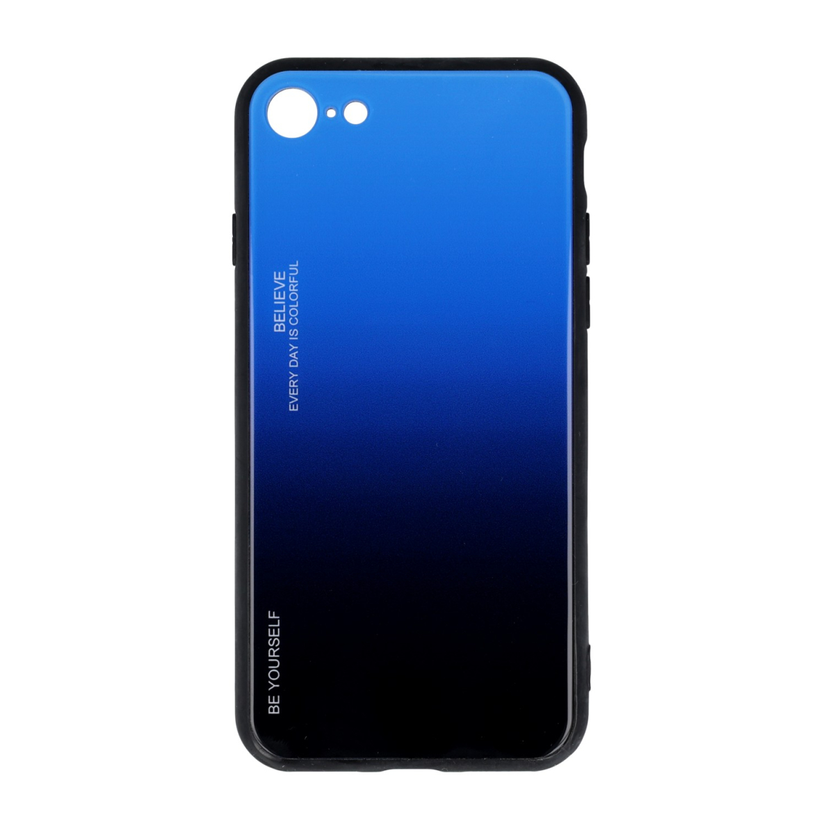 iPhone 7/8/SE 2020 mėlyna+juoda tracy GLASS nugarėlė