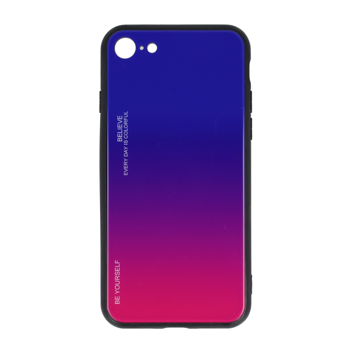 iPhone 7/8/SE 2020 mėlyna+rožinė tracy GLASS nugarėlė