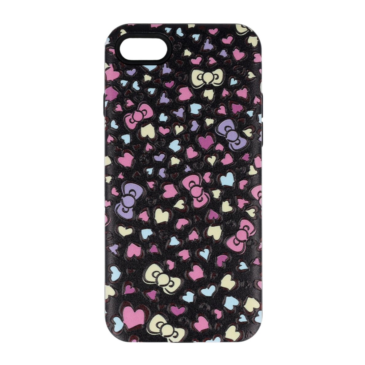 iPhone 7/8/SE 2020 Print Black Hearts 2in1 nugarėlė