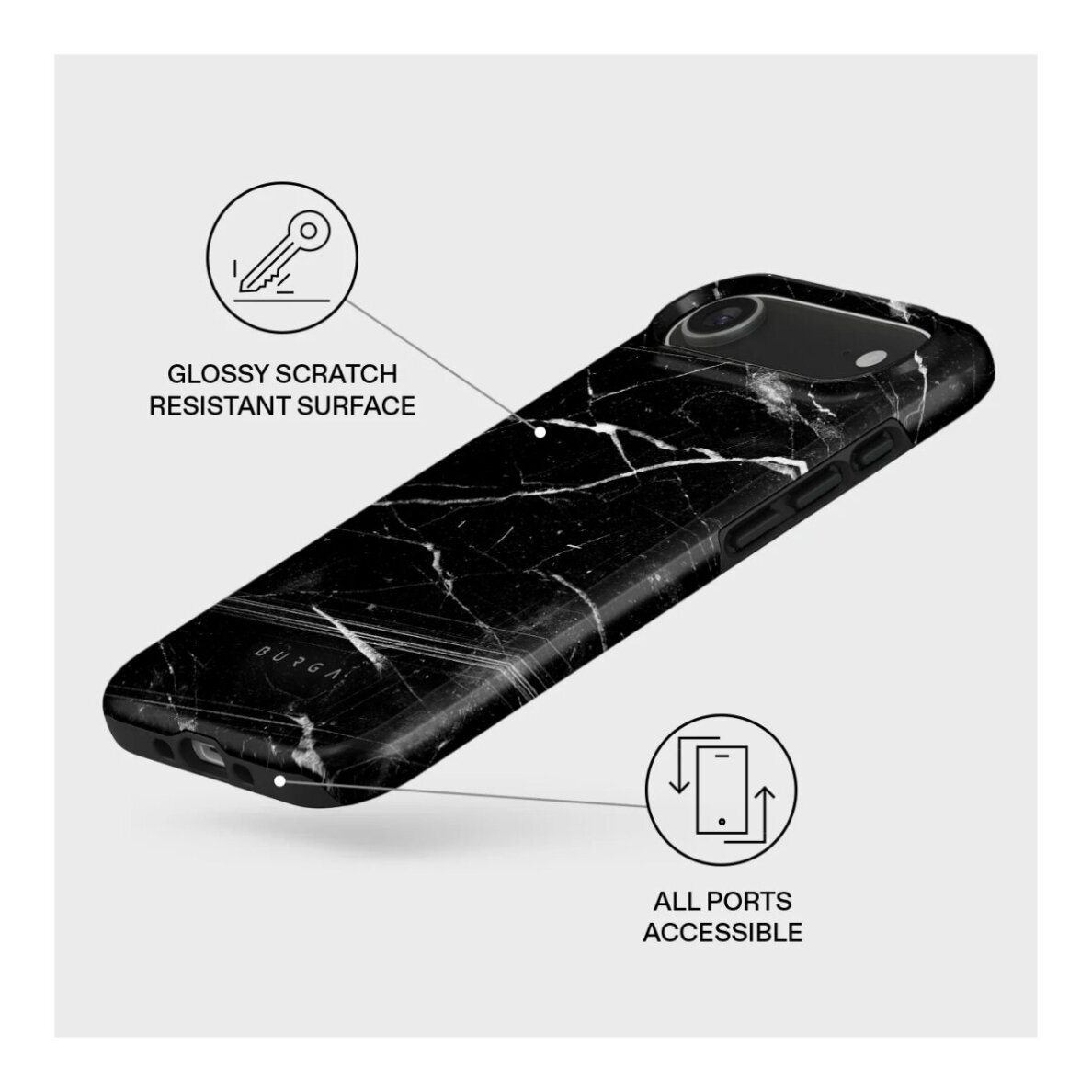 iPhone AIR MagSafe Noir Origin Tough BURGA nugarėlė 3