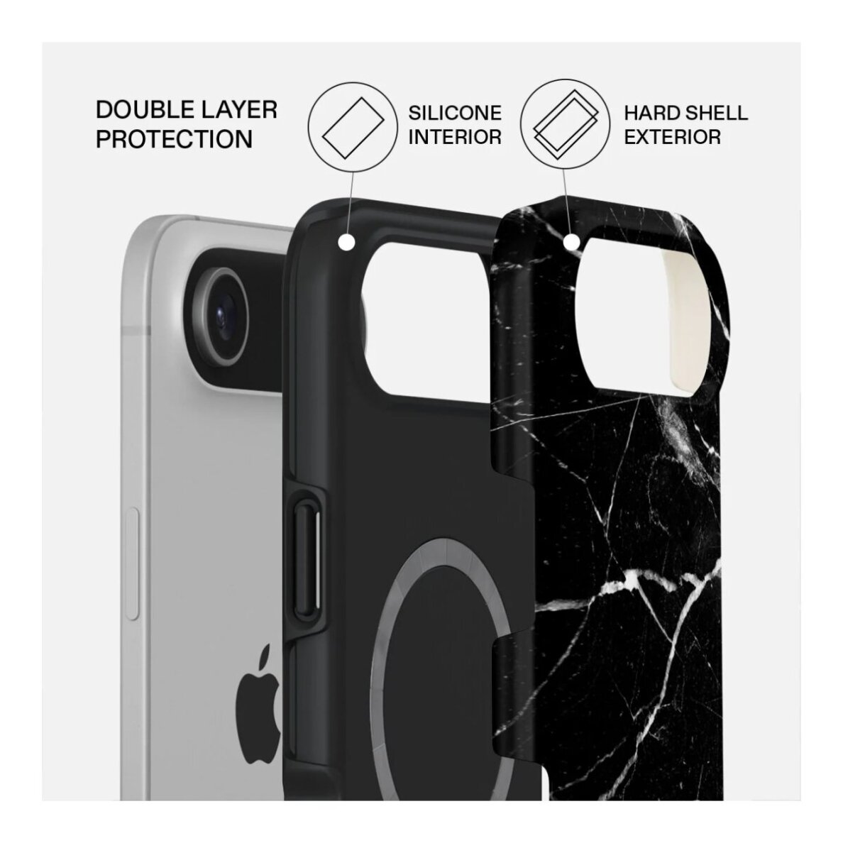 iPhone AIR MagSafe Noir Origin Tough BURGA nugarėlė 1