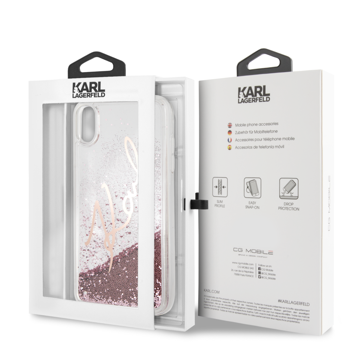 iPhone XS MAX water rausva KARL LAGERFELD nugarėlė KLHCI65SGPI 6 iPhone XS MAX water rausva KARL LAGERFELD nugarėlė KLHCI65SGPI 6