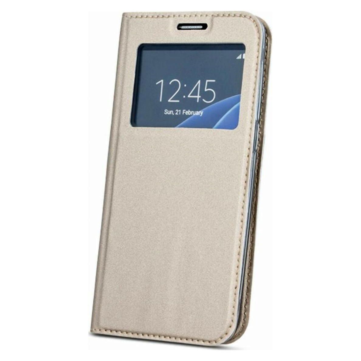 iPhone X/XS aukso spalvos SMART LOOK dėklas