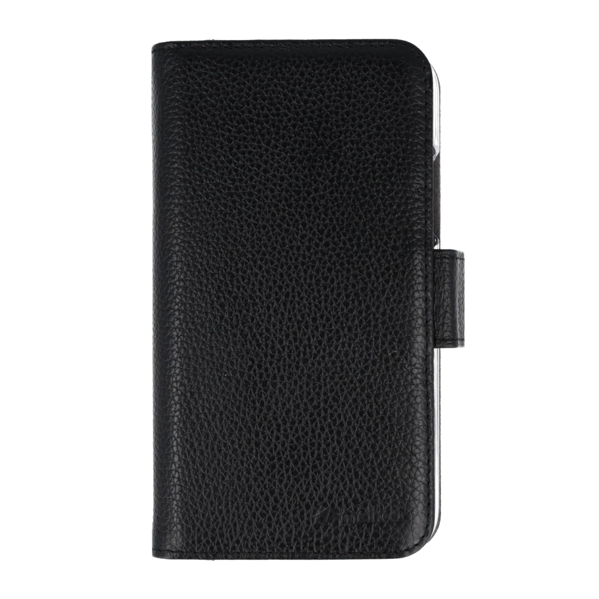 iPhone X/XS juodas odinis MELKCO WALLET+ BOOK dėklas 1