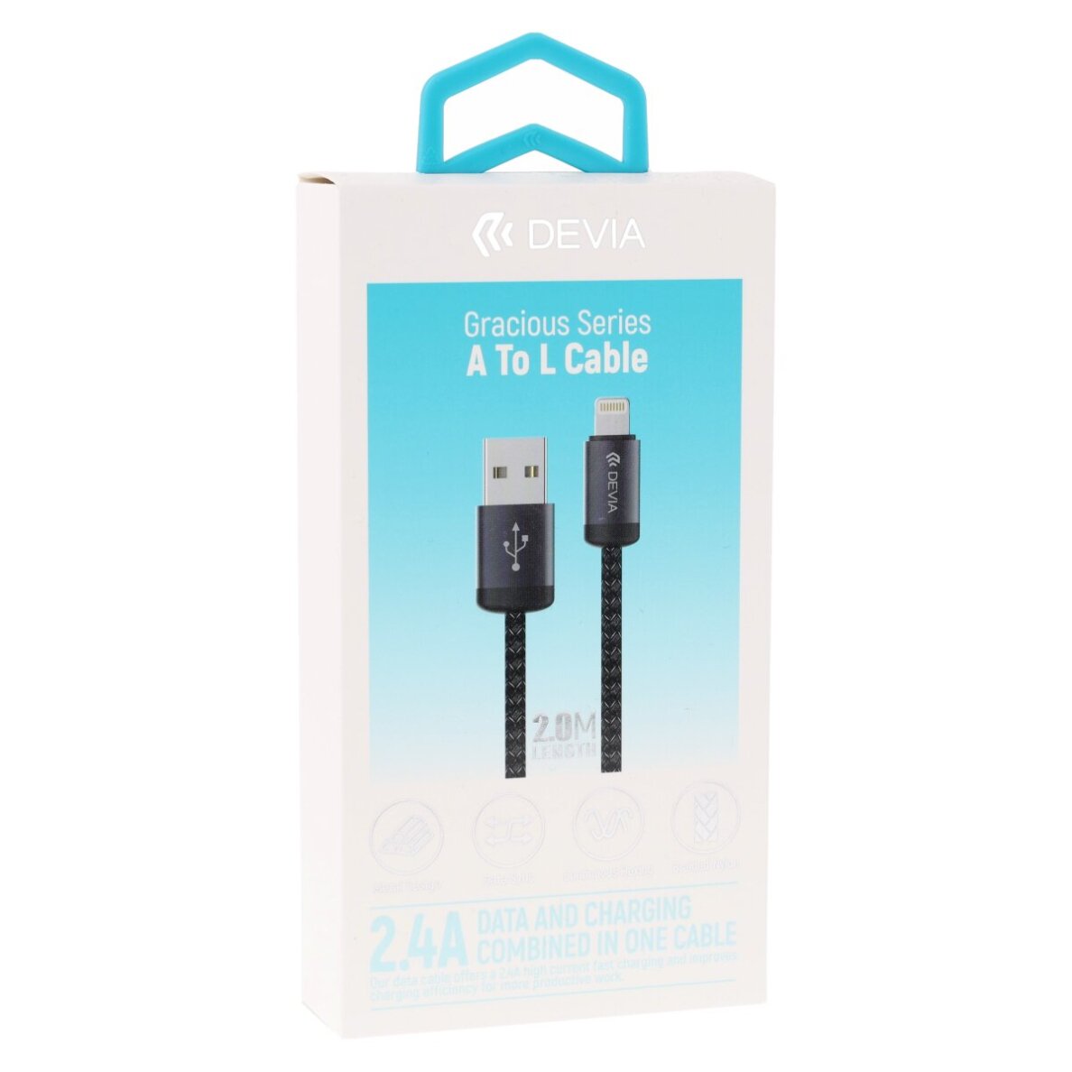 iPhone/iPad Lightning Gracious 2m black laidas DEVIA 2