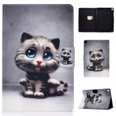 iPad 10.2 (2021/2020/2019)/iPad Pro/Air 10.5 fashion dėklas Cat with blue eyes