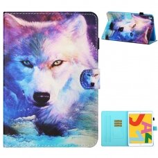 iPad 10.2 (2021/2020/2019)/iPad Pro/Air 10.5 fashion dėklas Colorful Wolf