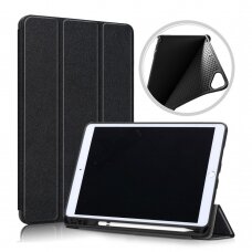 iPad 10.2 (2021/2020/2019)/iPad Pro/Air 10.5 black TRIFOLD dėklas su silikonu