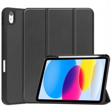 iPad 2025 (11th gen) / iPad 10.9 2022 (10th gen) black silikoninis S PEN TRIFOLD dėklas