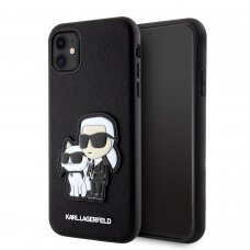 iPhone 11 black NFT Saffiano Karl&Choupette KARL LAGERFELD nugarėlė